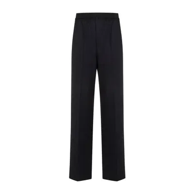 Bottega Veneta Striped Wool Pants In Blue