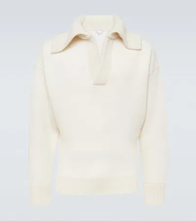 Bottega Veneta Wool Polo Sweater In White