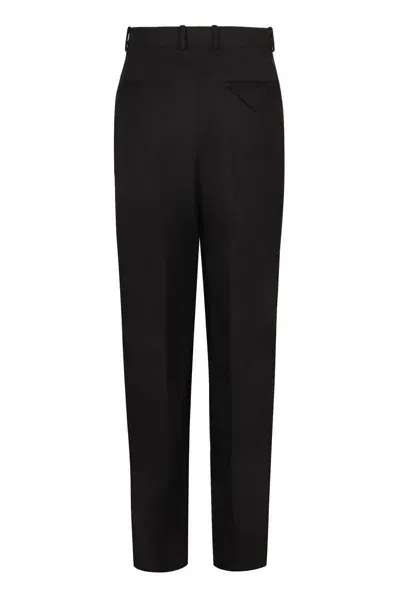 Bottega Veneta Wool Trousers In Black