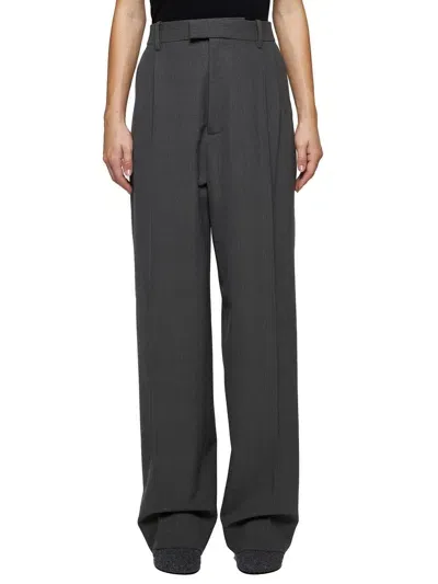 Bottega Veneta Wool Trousers In Grey