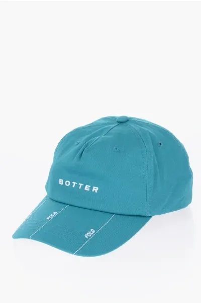 Botter Cotton Twill Cap With Embroidery Logo In Blue