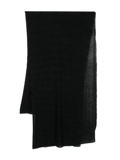 Botto Giuseppe Lurex Scarf In Black