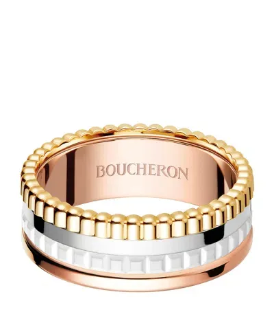 Boucheron Mixed Gold Quatre White Edition Small Ring