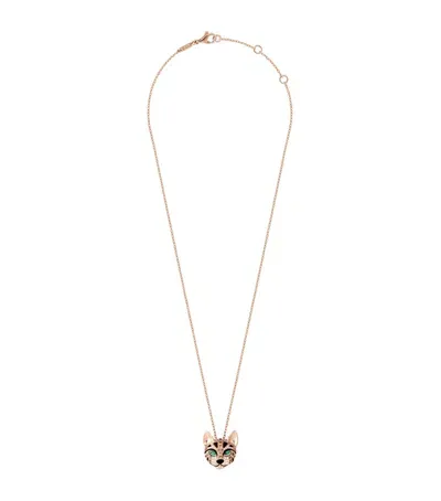 Boucheron Rose Gold, Diamond And Emerald Animaux De Coll Necklace