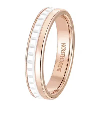 Boucheron Rose Gold Quatre White Wedding Band