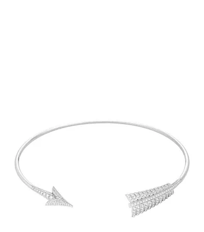 Boucheron White Gold And Diamond Nature Triomphante Flèche Choker In Metallic