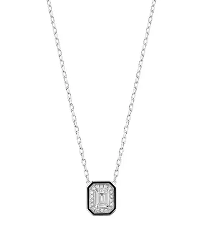 Boucheron White Gold And Diamond Vendôme Liseré Necklace In Metallic