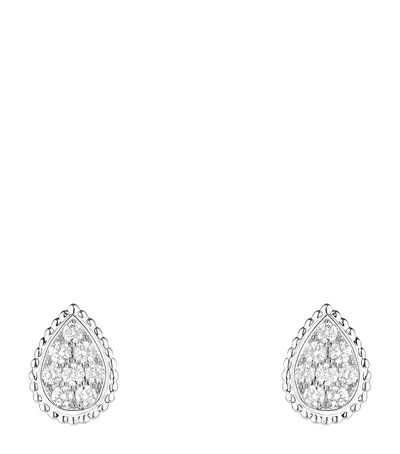 Boucheron White Gold Serpent Boheme Earrings In Metallic