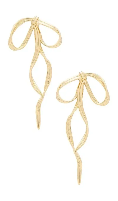 Bracha Grand Bow Earrings In 金色