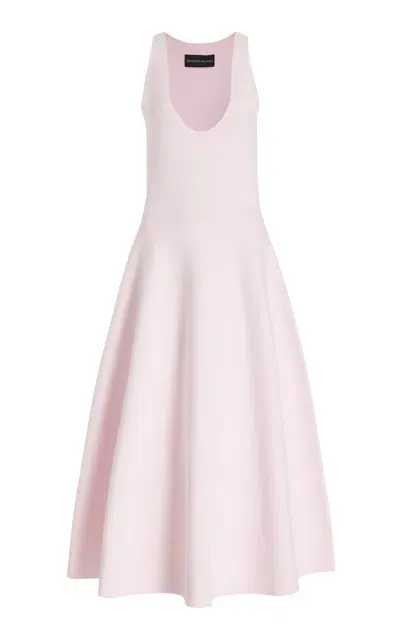 Brandon Maxwell The Renee Knit Midi Dress In Pink