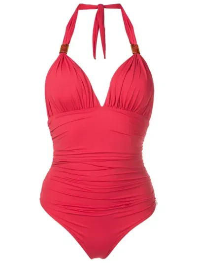 Brigitte Halterneck One-piece Swimsuit In Red