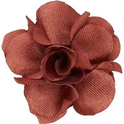 Brooklyn Brigade Floral Lapel Pin In Red