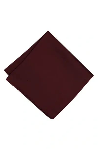 Brooklyn Brigade Solid Satin Pocket Square In Cabernet