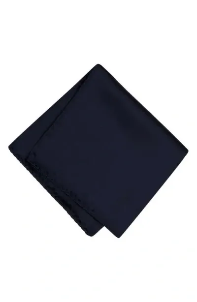 Brooklyn Brigade Solid Satin Pocket Square In Blue