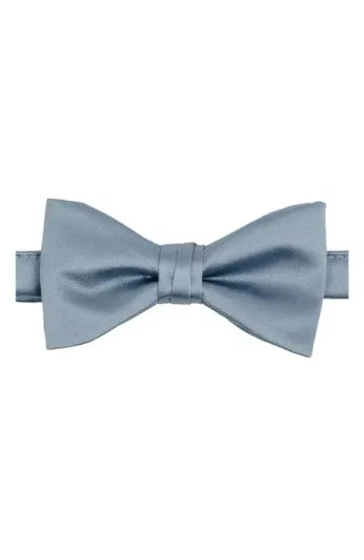 Brooklyn Brigade Solid Satin Pre-tied Bow Tie In Blue