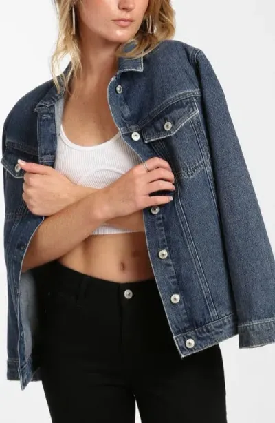 Brooklyn Industries River Oversize Denim Jacket In Dark Denim