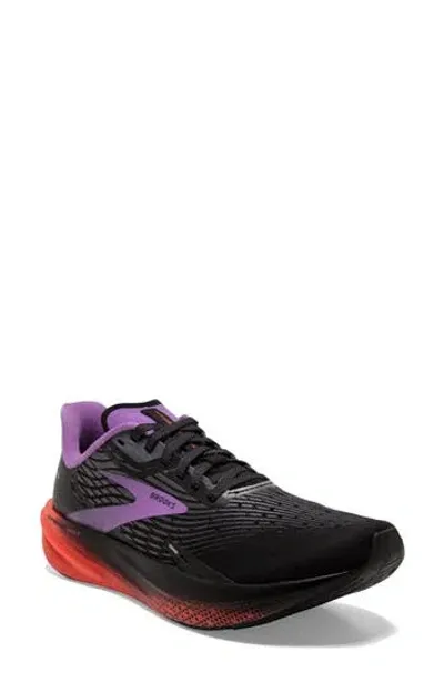 Brooks Hyperion Max Running Shoe In Black/fiesta/bellflower