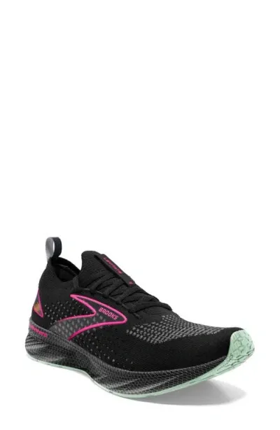 Brooks Levitate 6 Stealthfit Running Shoe In Black/pink