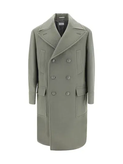 Brunello Cucinelli Coat In Militare/grigio Medio