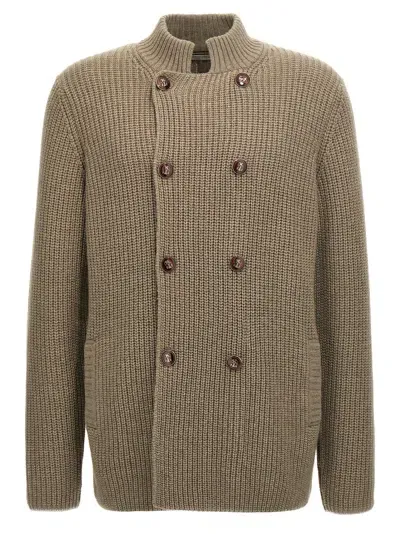 Brunello Cucinelli Double-breasted Cardigan In Green