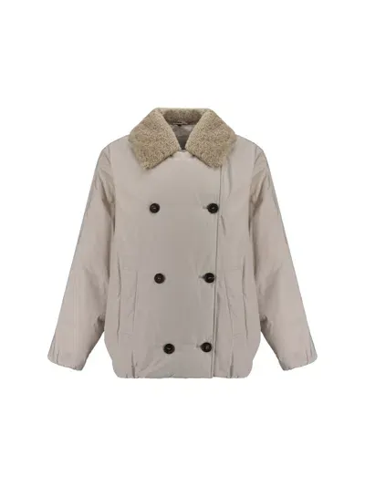 Brunello Cucinelli Down Jacket In Dove Grey