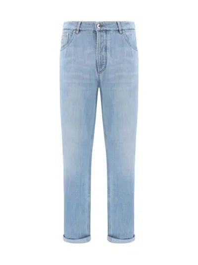 Brunello Cucinelli Straight-leg Jeans In Light Wash Denim