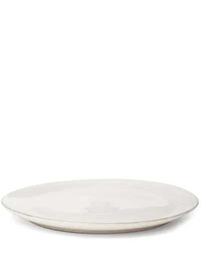 Brunello Cucinelli Logo-engraved Ceramic Plate In White