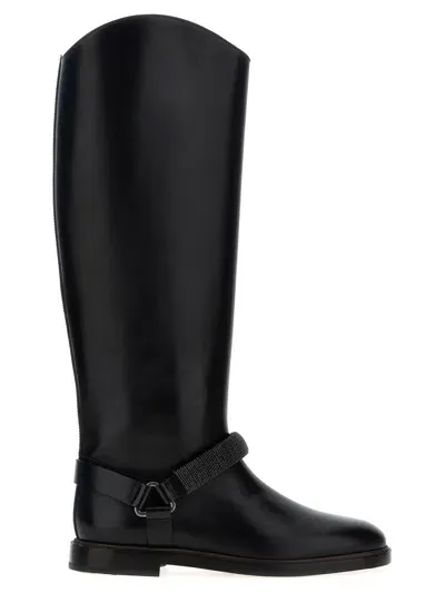 Brunello Cucinelli Monile Boots In Black