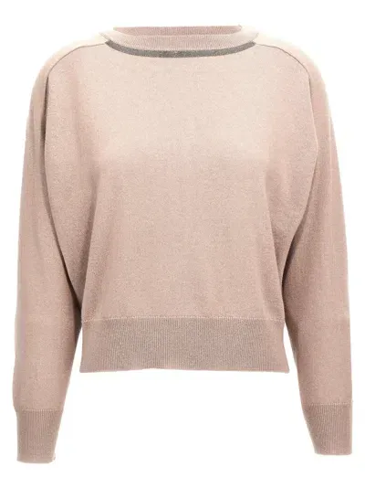 Brunello Cucinelli Monile Sweater, Cardigans In Pink