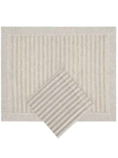 Brunello Cucinelli Placemat And Napkin Set In Grey