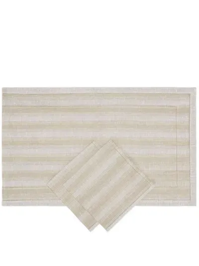 Brunello Cucinelli Placemat And Napkin Set In Neutrals