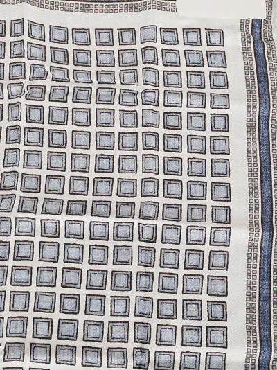 Brunello Cucinelli Pocket Square In Panama Celestiale Tortora