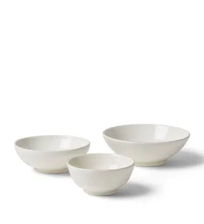 Brunello Cucinelli Set Of 3 Ceramic Tradition Bowls In White