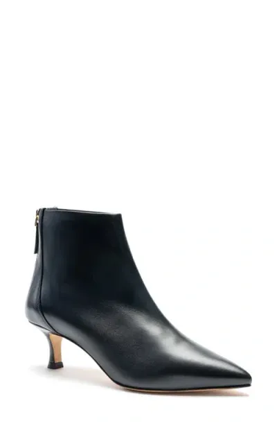 Bruno Magli Francesca Pointed Toe Kitten Heel Bootie In Black