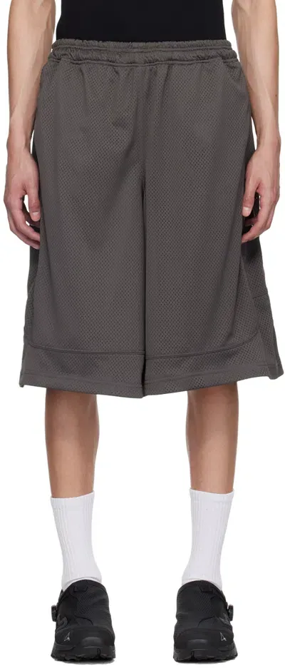 Bryan Jimene`z Gray Drawstring Shorts In Grey