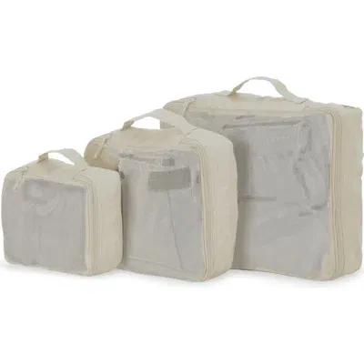 Bugatti Packing Cubes 3-piece Set In White