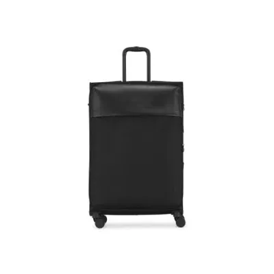 Bugatti Siena Softside Large Luggage With Double Spinner Wheels In Black