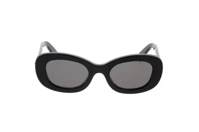 Bulgari Oval Frame Sunglasses In Black