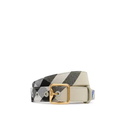 Burberry 30mm Madeira Checked Belt In Beige