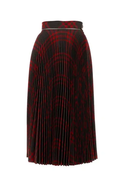 Burberry Embroidered Jersey Skirt In Multicolor