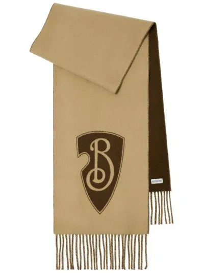 Burberry B Shield Scarf In Neutrals