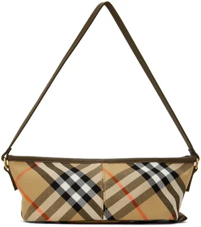 Burberry Beige Check Mini Bag In Brown