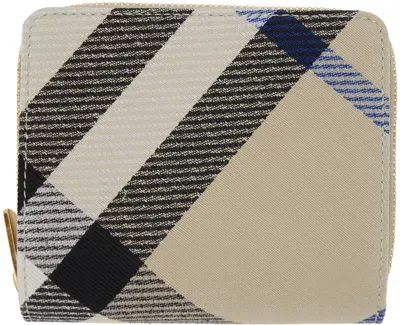 Burberry Check Bifold Wallet In Lichen