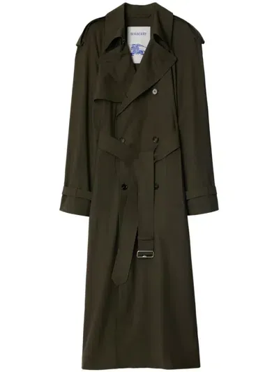 Burberry Belted Double-breasted Trench Coat In Brown