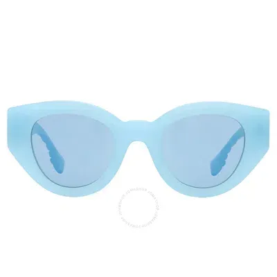 Burberry Blue Oval Ladies Sunglasses Be4390 408680 47 In Azure / Blue