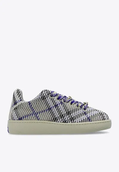 Burberry Box Check Low-top Sneakers In Multicolor