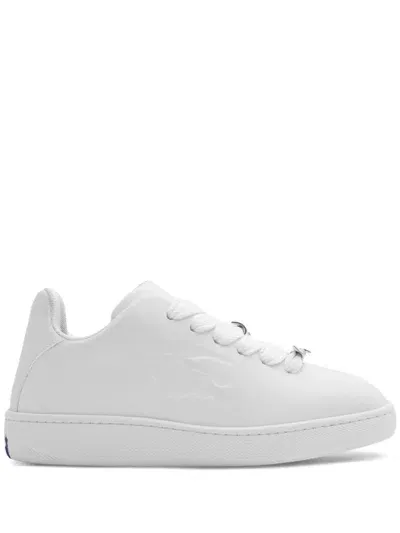 Burberry Box Sneaker In Leather In White