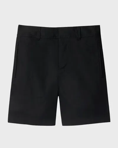 Burberry Kids' Boy's Oscar Woven Shorts In Black