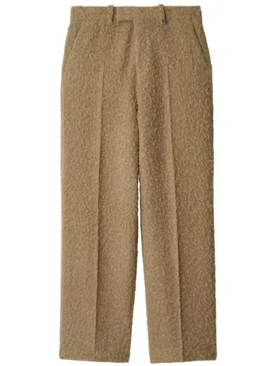 Burberry Brushed Tailored Trousers In Clay