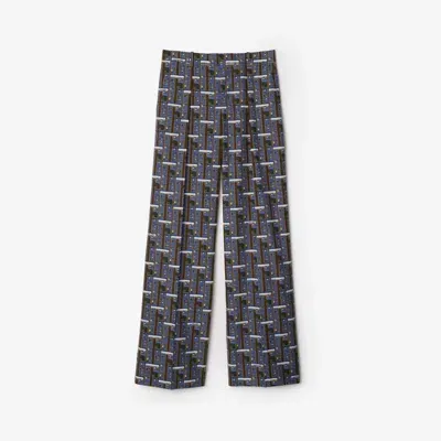 Burberry Bus Silk Pyjama Trousers In Knight